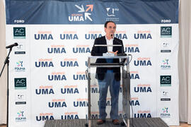Nombramiento de Rafael Rodríguez como Miembro de Honor de la Asociación de Antiguos Alumnos de la Universidad de Málaga. Hotel AC Málaga Palacio. Octubre de 2014