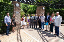 Foto de grupo. Inauguración de la glorieta Botánicos de la UMA. Jardín Botánico de la Universidad de Málaga. Junio de 2018