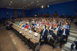 Público asistente a la toma de posesión del Rector de la Universidad de Málaga y su equipo de gobierno. Paraninfo. Marzo de 2024
