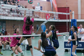 Partido femenino Universidad de Málaga - Universidad de A Coruña. Campeonato de España Universitario de Voleibol. Complejo Polideportivo Universitario. Abril de 2018