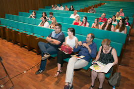 Asistentes a la ponencia de Antonio Esteva sobre periodismo deportivo. Curso "Información y Comunicación". Cursos de Verano de la Universidad de Málaga. Ronda. Julio de 2018
