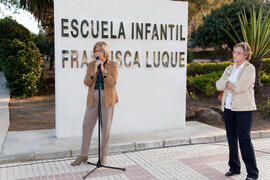 Presentación de la Escuela Infantil de la Universidad de Málaga bajo el nombre "Francisca Luque". Noviembre de 2011
