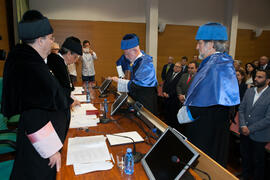 Investidura como Doctor "Honoris Causa" de Antonio Luque por la Facultad de Ciencias de la Universidad de Málaga. Edificio del Rectorado. Octubre de 2016