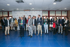 Intervención de José Luis Ruiz Espejo. Inauguración de las Jornadas de Puertas Abiertas de la Universidad de Málaga. Complejo Polideportivo Universitario. Abril de 2018