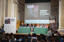 Inauguración de las jornadas. Olimpiada Española de Economía, Fase Nacional. Sala Unicaja de Conciertos María Cristina. Málaga. Junio de 2015