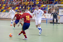 Partido España contra República Checa. 14º Campeonato del Mundo Universitario de Fútbol Sala 2014 (FUTSAL). Antequera. Julio de 2014
