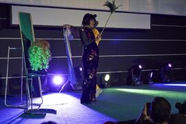 Alessandra García y Tecla Lumbreras presentan la gala de de inauguración de la 33ª edición de Fancine de la Universidad de Málaga. Cine Albéniz. Noviembre de 2023