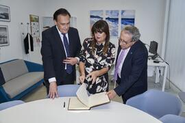 José Carlos Gómez Villamandos, María Isabel Hombrados y José Ángel Narváez. Inauguración de la nueva facultad de Psicología y Logopedia de la Universidad de Málaga. Campus de Teatinos. Octubre de 2022