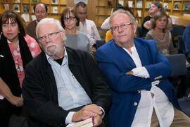 Rafael Ballesteros y Juan José Téllez. Homenaje a Pablo García Baena y Antonio Garrido. Biblioteca General. Octubre de 2018