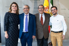 Foto de grupo. Toma de posesión de D. José Ángel Narváez Bueno como Rector de la Universidad de Málaga. Palacio de San Telmo, Sevilla. Enero de 2020
