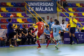 Partido Tailandia contra España. 14º Campeonato del Mundo Universitario de Fútbol Sala 2014 (FUTSAL). Antequera. Julio de 2014