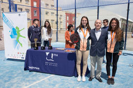 Entrega de medallas. Campeonato de España Universitario de Pádel. Antequera. Abril de 2017