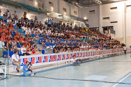 Asistentes a la ceremonia de apertura del IX Campeonato de Europa Universitario de Fútbol Sala. Antequera. Julio de 2013