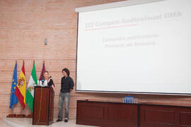 Presentación de spots en el 3º Campus Audiovisual de la Universidad de Málaga: Creatividad Publicitaria. Facultad de Ciencias de la Comunicación. Octubre de 2009