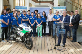 José Ángel Narváez. Presentación del proyecto "UMA Racing Team 2017/2018". Edificio del Rectorado. Junio de 2017