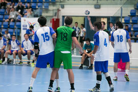 Partido Universidad de Oporto - Universidad de Barcelona. Categoría masculina. Campeonato Europeo Universitario de Balonmano. Antequera. Julio de 2017