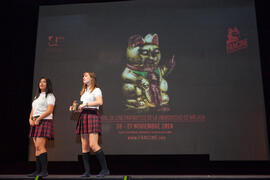 Ensayos para la Gala Inaugural de la XXIV edición de Fancine de la Universidad de Málaga. Teatro Cervantes. Noviembre de 2014