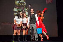 Ensayos para la Gala Inaugural de la XXIV edición de Fancine de la Universidad de Málaga. Teatro Cervantes. Noviembre de 2014