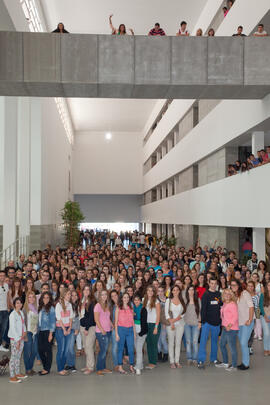Alumnos en la Escuela Técnica Superior de Ingeniería Industrial de la Universidad de Málaga. Octubre de 2012
