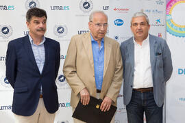 Llegada de Alfonso Guerra. Curso "Geopolítica y leyenda negra". Cursos de Verano de la Universidad de Málaga. Málaga. Julio de 2019