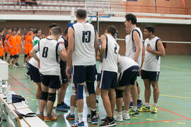 Partido masculino Universidad de Málaga - Universidad de Vigo. Campeonato de España Universitario de Voleibol. Complejo Polideportivo Universitario. Abril de 2018