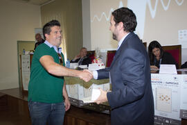 Entrega de premios. Jornada de clausura del I Concurso de Creación de Empresas. Facultad de Ciencias Económicas y Empresariales. Málaga. Mayo de 2015
