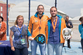 Entrega de medallas. Campeonato de España Universitario de Pádel. Antequera. Abril de 2017