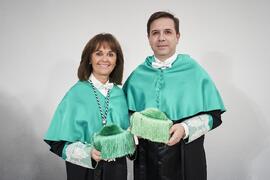Rosario Gutiérrez y Julio Ruiz. Toma de posesión del Rector de la Universidad de Málaga y su equipo de gobierno. Paraninfo. Marzo de 2024