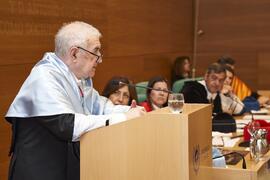 Discurso de Antonio García Berrio. Investidura como "Doctores Honoris Causa" de Antonio García Berrio y Pilar Palomo Vázquez por la Facultad de Filosofía y Letras de la Universidad de Málaga. Edificio del Rectorado. Junio de 2024