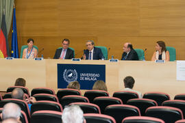 Mesa presidencial. Inauguración del XXVI Encuentro Anual de la Asociación Von Humboldt de España. Edificio del Rectorado. Septiembre de 2017