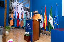 Lectura de lección inaugural. Apertura del Curso Académico 2020/2021 de la Universidad de Málaga. Paraninfo. Septiembre de 2020