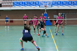 Partido femenino Universidad de Málaga - Universidad de A Coruña. Campeonato de España Universitario de Voleibol. Complejo Polideportivo Universitario. Abril de 2018