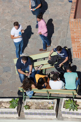 Ambiente en la facultad de Ciencias Económicas y Empresariales. Campus de El Ejido. Mayo de 2015