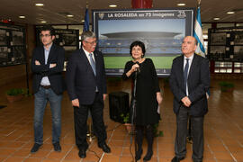 Inauguración de la exposición "La Rosaleda en 75 imágenes". Complejo Polideportivo Universitario. Marzo de 2017