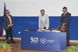 Toma de posesión de Juan José Serrano Aguilera como profesor titular del Área de Máquinas y Motores Térmicos de la Universidad de Málaga. Toma de posesión de nuevos catedráticos y profesores titulares de la Universidad de Málaga. Paraninfo. Noviembre de 2023