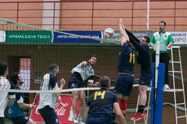 Partido UCAM - Universidad de Almería. Campeonato de España Universitario de Voleibol. Complejo Polideportivo Universitario. Abril de 2018