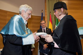 Investidura como Doctor "Honoris Causa" de D. Antonio Bonet Correa por la Facultad de Filosofía y Letras de la Universidad de Málaga. Rectorado. Febrero de 2014