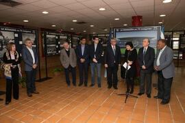 Inauguración de la exposición "La Rosaleda en 75 imágenes". Complejo Polideportivo Universitario. Marzo de 2017