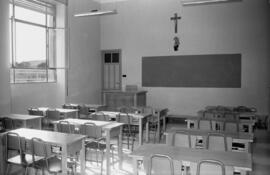 Málaga. Aulas de la finca del Obispado en Velez-Málaga. Marzo de 1963