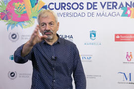 Carlos Sobera. Curso "La televisión del siglo XXI, nuevos formatos y consumos". Cursos de verano 2018 de la Universidad de Málaga. Marbella. Julio de 2018