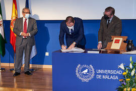 Toma de posesión de Matías Mudarra Martínez como nuevo profesor titular del Área de Geodinámica Externa de la Universidad de Málaga. Paraninfo. Diciembre de 2021