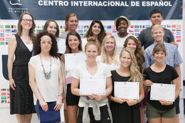 Graduación del alumnado del CIE de la Universidad de Málaga. Centro Internacional de Español. Junio de 2015