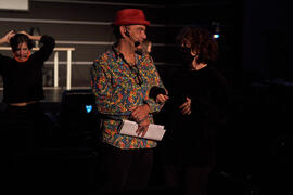 José Corbacho y Violeta Niebla. Ensayo de la gala de inauguración de la 31ª edición de Fancine de la Universidad de Málaga. Cine Albéniz. Noviembre de 2021