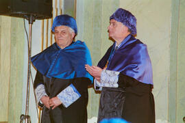 Investidura como Doctor "Honoris Causa" de D. Jacques-Louis Lions por la Universidad de Málaga. Teatro María Cristina. Enero de 1994