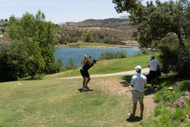 Jugada en el Campeonato Europeo de Golf Universitario. Antequera. Junio de 2019