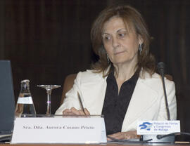 Aurora Cosano. Panel de Expertos. 2º Congreso Internacional de Actividad Físico-Deportiva para Mayores de la Universidad de Málaga. Palacio de Ferias y Congresos de Málaga. Marzo de 2007