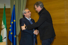 Toma de Posesión de Rafael Asenjo Plaza como nuevo catedrático del Departamento de Arquitectura de Computadores de la Universidad de Málaga. Edificio del Rectorado. Febrero de 2018