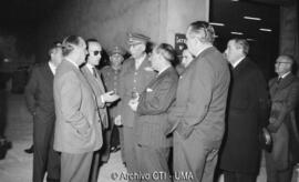 Visita de autoridades con motivo de la inauguración oficial de lndustrias Textiles del Guadalhorce, INTELHORCE. Málaga. Febrero de 1963