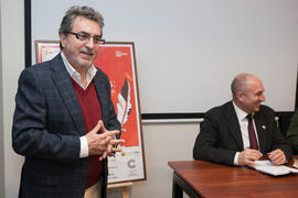 Presentación de la conferencia "El pensamiento económico en la época y en la obra de Cervantes", de José Juan Benítez Rochel. Centro de Estudios Hispano Marroquí. Marzo de 2016
