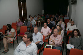 Asistentes al curso "El aceite de oliva, salud, cultura y riqueza de los pueblos mediterráneos". Cursos de Verano de la Universidad de Málaga. Vélez Málaga. Julio de 2018